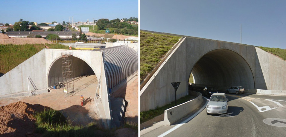 Passagem Inferior na SP 360  Falso Túnel